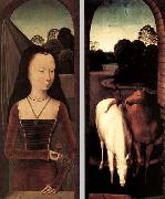 Hans Memling Diptych with the Allegory of True Love oil